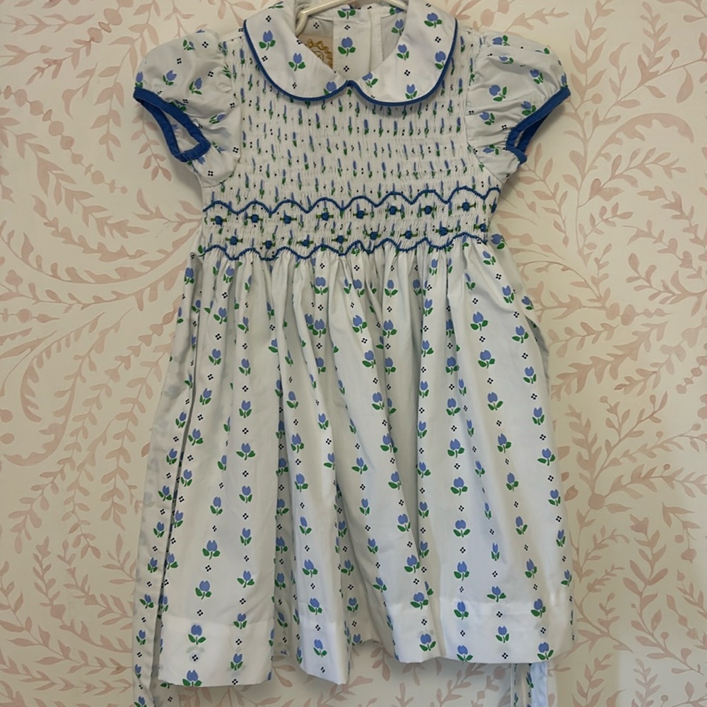 The Beaufort Bonnet Company smocked dress with bow in back.